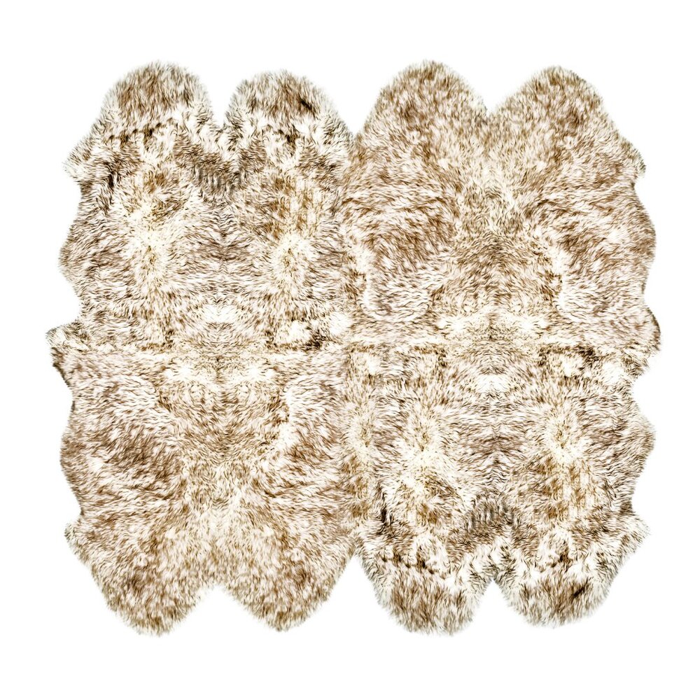 Natural Home Decor New Zealand Sheepskin Octo Rug | 1-Piece | Gradient chocolate